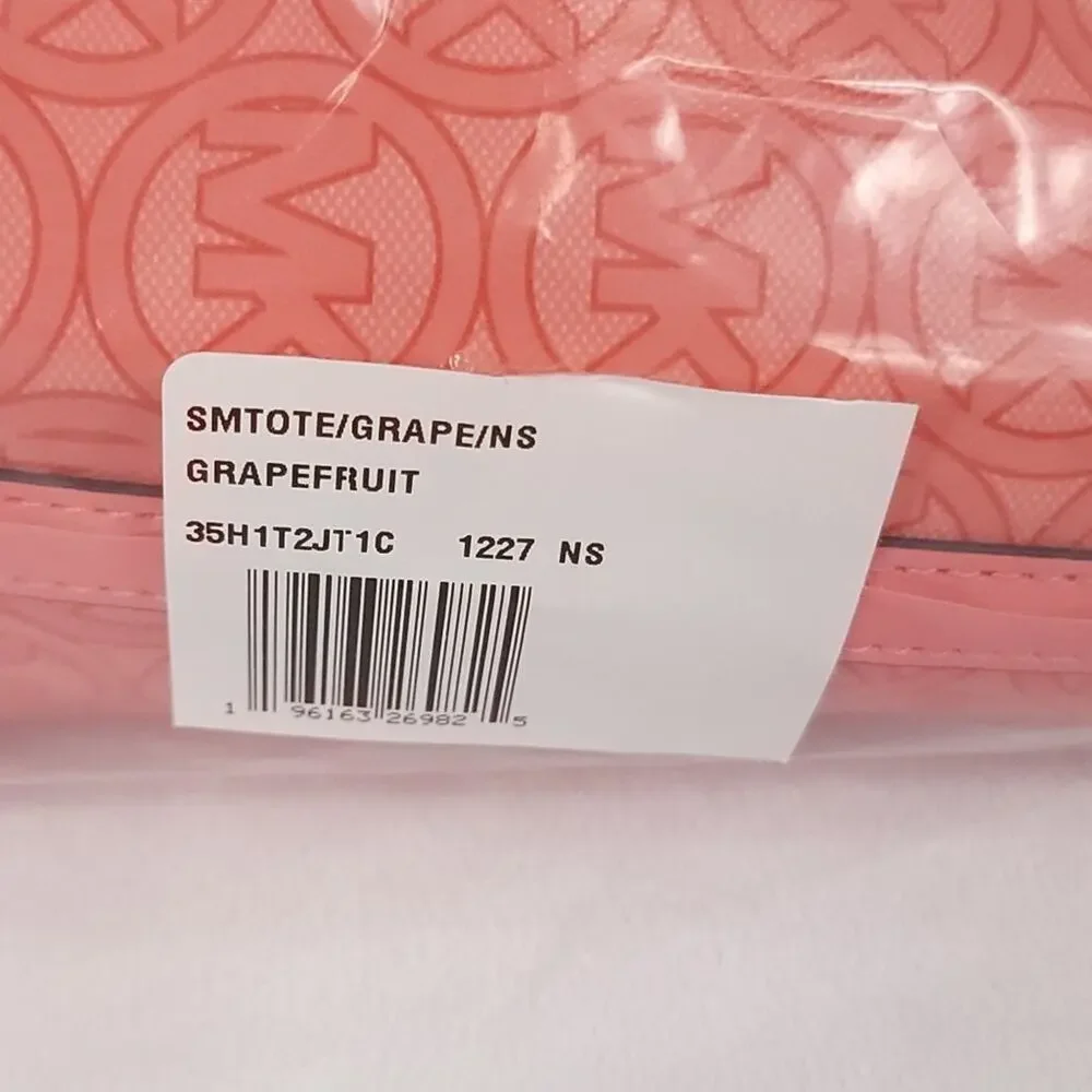 Michael Kors Small Tote Bag The Jodie Jacquard Pink Grapefruit